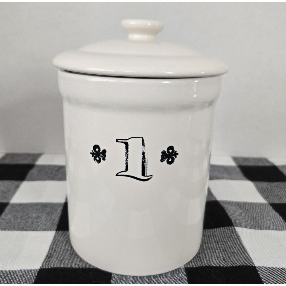Park Designs French Chic No 1‎ Canister & Lid w/ Silicone Gasket 6.75" X 4.5"